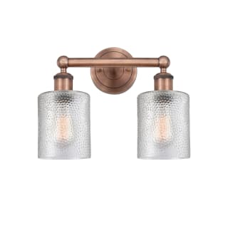 A thumbnail of the Innovations Lighting 616-2W-12-14 Cobbleskill Vanity Antique Copper / Clear