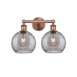 A thumbnail of the Innovations Lighting 616-2W 12 17 Athens Deco Swirl Vanity Antique Copper / Light Smoke Deco Swirl