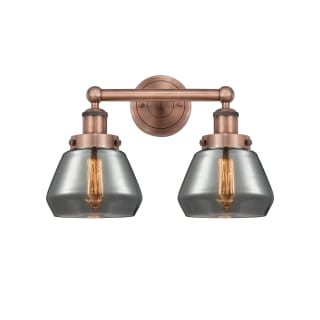 A thumbnail of the Innovations Lighting 616-2W-10-16 Fulton Vanity Antique Copper / Plated Smoke