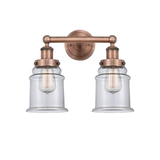 A thumbnail of the Innovations Lighting 616-2W-13-15 Canton Vanity Antique Copper / Clear