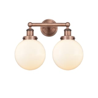 A thumbnail of the Innovations Lighting 616-2W-10-16-L Beacon Vanity Antique Copper / Matte White