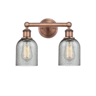 A thumbnail of the Innovations Lighting 616-2W-12-14 Caledonia Vanity Antique Copper / Charcoal