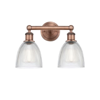 A thumbnail of the Innovations Lighting 616-2W-12-15 Castile Vanity Antique Copper / Clear