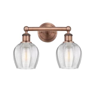 A thumbnail of the Innovations Lighting 616-2W-11-15 Norfolk Vanity Antique Copper / Clear