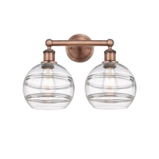 A thumbnail of the Innovations Lighting 616-2W 12 17 Rochester Vanity Antique Copper / Clear