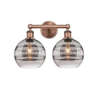 A thumbnail of the Innovations Lighting 616-2W 12 17 Rochester Vanity Antique Copper / Light Smoke