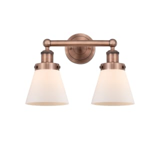 A thumbnail of the Innovations Lighting 616-2W-10-16 Cone Vanity Antique Copper / Matte White