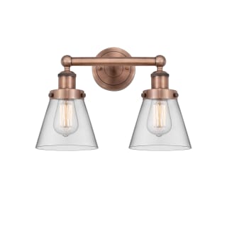 A thumbnail of the Innovations Lighting 616-2W-10-16 Cone Vanity Antique Copper / Clear