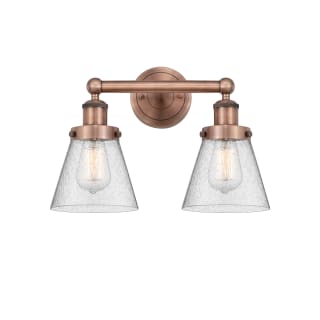 A thumbnail of the Innovations Lighting 616-2W-10-16 Cone Vanity Antique Copper / Seedy