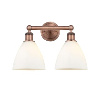 A thumbnail of the Innovations Lighting 616-2W-12-17 Bristol Vanity Antique Copper / Matte White