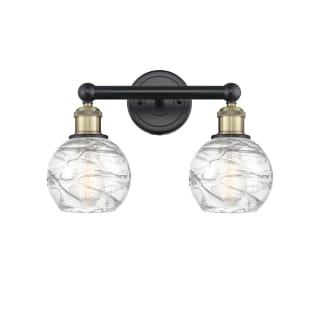 A thumbnail of the Innovations Lighting 616-2W-11-15 Athens Vanity Black Antique Brass / Clear Deco Swirl