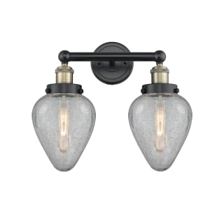 A thumbnail of the Innovations Lighting 616-2W-12-15 Geneseo Vanity Black Antique Brass / Clear Crackle