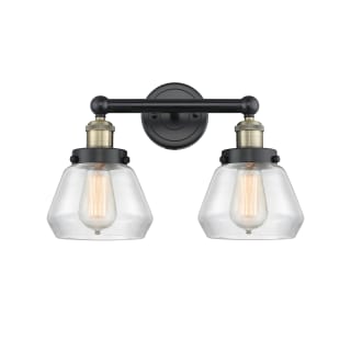 A thumbnail of the Innovations Lighting 616-2W-10-16 Fulton Vanity Black Antique Brass / Clear