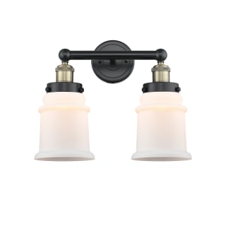 A thumbnail of the Innovations Lighting 616-2W-13-15 Canton Vanity Black Antique Brass / Matte White