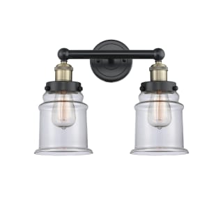 A thumbnail of the Innovations Lighting 616-2W-13-15 Canton Vanity Black Antique Brass / Clear