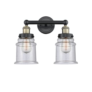 A thumbnail of the Innovations Lighting 616-2W-13-15 Canton Vanity Black Antique Brass / Seedy