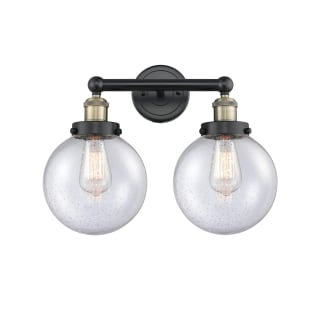 A thumbnail of the Innovations Lighting 616-2W-10-16-L Beacon Vanity Black Antique Brass / Seedy