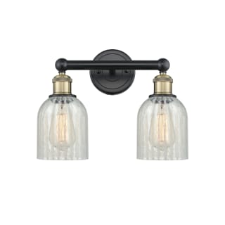 A thumbnail of the Innovations Lighting 616-2W-12-14 Caledonia Vanity Black Antique Brass / Mouchette