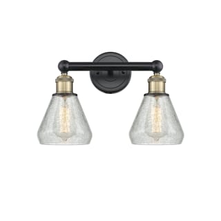 A thumbnail of the Innovations Lighting 616-2W-13-15 Conesus Vanity Black Antique Brass / Clear Crackle