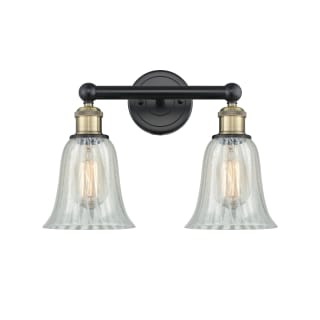 A thumbnail of the Innovations Lighting 616-2W-14-15 Hanover Vanity Black Antique Brass / Mouchette