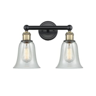 A thumbnail of the Innovations Lighting 616-2W-14-15 Hanover Vanity Black Antique Brass / Fishnet