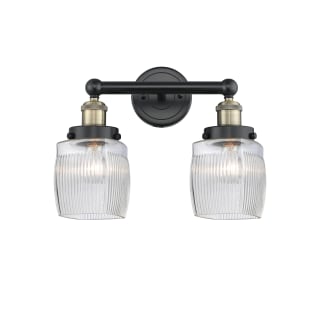 A thumbnail of the Innovations Lighting 616-2W-12-15 Colton Vanity Black Antique Brass / Clear Halophane