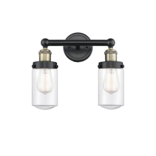 A thumbnail of the Innovations Lighting 616-2W-10-16 Dover Vanity Black Antique Brass / Clear