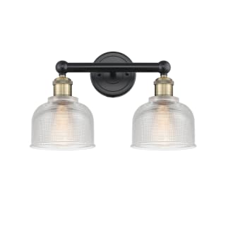 A thumbnail of the Innovations Lighting 616-2W-11-15 Dayton Vanity Black Antique Brass / Clear