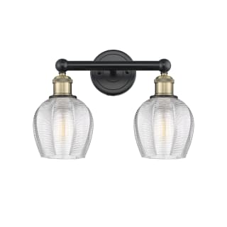 A thumbnail of the Innovations Lighting 616-2W-11-15 Norfolk Vanity Black Antique Brass / Clear