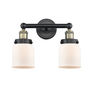 A thumbnail of the Innovations Lighting 616-2W-10-16 Bell Vanity Black Antique Brass / Matte White