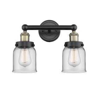 A thumbnail of the Innovations Lighting 616-2W-10-16 Bell Vanity Black Antique Brass / Clear