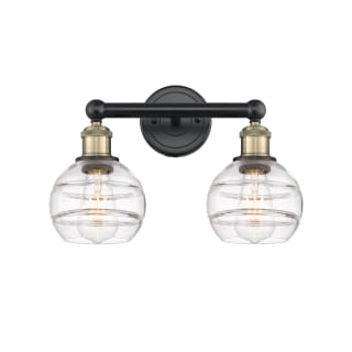 A thumbnail of the Innovations Lighting 616-2W 10 15 Rochester Vanity Black Antique Brass / Clear