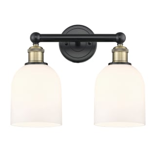 A thumbnail of the Innovations Lighting 616-2W 12 15 Bella Vanity Black Antique Brass / Glossy White