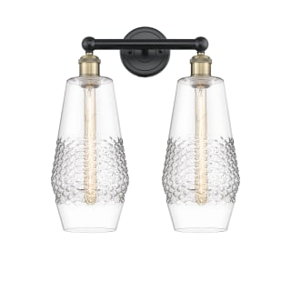 A thumbnail of the Innovations Lighting 616-2W-19-16 Windham Vanity Black Antique Brass / Clear