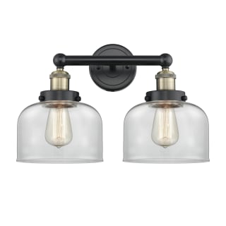 A thumbnail of the Innovations Lighting 616-2W-10-16-L Bell Vanity Black Antique Brass / Clear