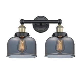 A thumbnail of the Innovations Lighting 616-2W-10-16-L Bell Vanity Black Antique Brass / Plated Smoke