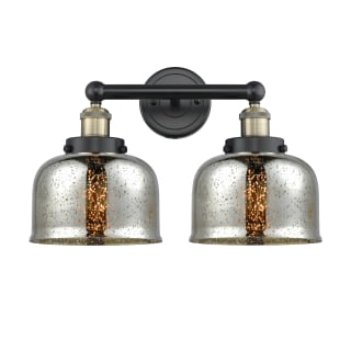 A thumbnail of the Innovations Lighting 616-2W-10-16-L Bell Vanity Black Antique Brass / Silver Plated Mercury