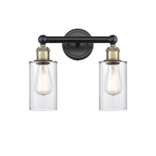 A thumbnail of the Innovations Lighting 616-2W-11-13 Clymer Vanity Black Antique Brass / Clear