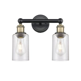 A thumbnail of the Innovations Lighting 616-2W-11-13 Clymer Vanity Black Antique Brass / Seedy