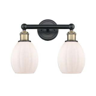 A thumbnail of the Innovations Lighting 616-2W-13-15 Eaton Vanity Black Antique Brass / Matte White