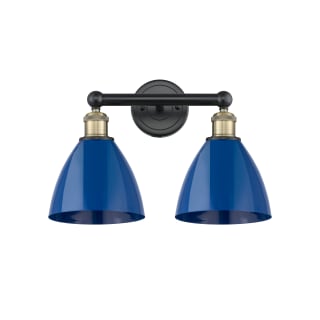 A thumbnail of the Innovations Lighting 616-2W-12-17 Plymouth Vanity Black Antique Brass / Blue