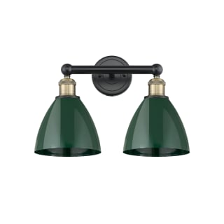 A thumbnail of the Innovations Lighting 616-2W-12-17 Plymouth Vanity Black Antique Brass / Green