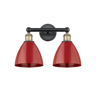 A thumbnail of the Innovations Lighting 616-2W-12-17 Plymouth Vanity Black Antique Brass / Red