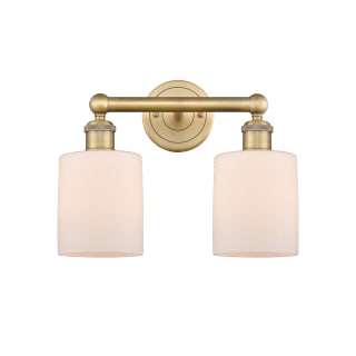 A thumbnail of the Innovations Lighting 616-2W-12-14 Cobbleskill Vanity Brushed Brass / Matte White