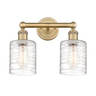 A thumbnail of the Innovations Lighting 616-2W-12-14 Cobbleskill Vanity Brushed Brass / Deco Swirl