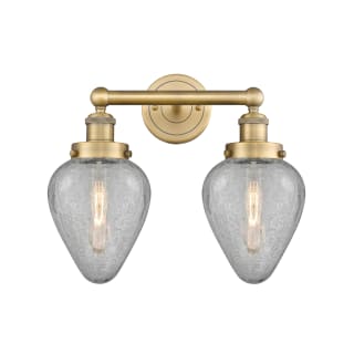 A thumbnail of the Innovations Lighting 616-2W-12-15 Geneseo Vanity Brushed Brass / Clear Crackle