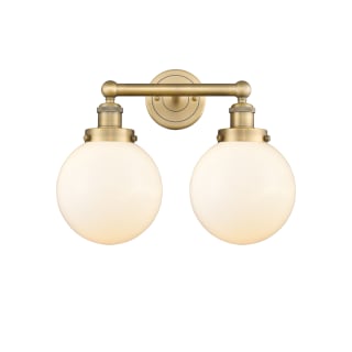 A thumbnail of the Innovations Lighting 616-2W-10-16-L Beacon Vanity Brushed Brass / Matte White