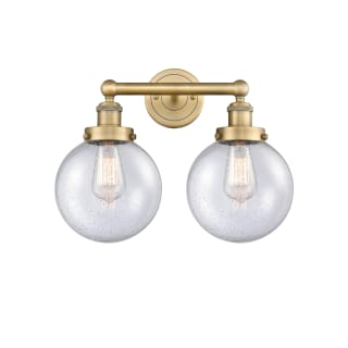 A thumbnail of the Innovations Lighting 616-2W-10-16-L Beacon Vanity Brushed Brass / Seedy