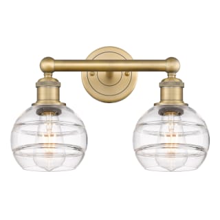 A thumbnail of the Innovations Lighting 616-2W 10 15 Rochester Vanity Brushed Brass / Clear