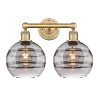 A thumbnail of the Innovations Lighting 616-2W 12 17 Rochester Vanity Brushed Brass / Light Smoke